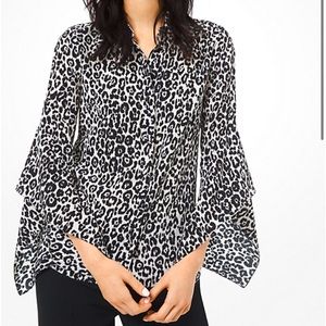Michael Kors 100% Silk Crepe de Chine Blouse Large